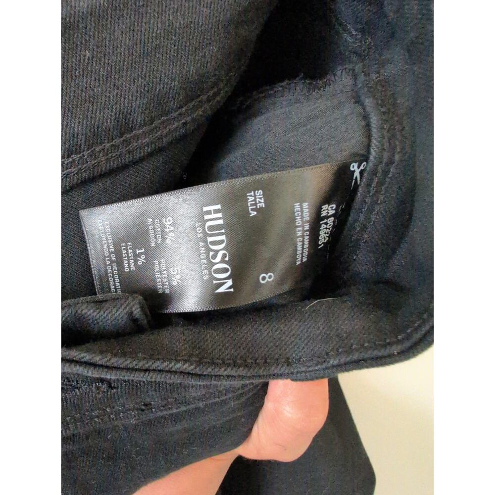 Hudson Jeans Black Flap Pocket Crops size 8 - Picture 3 of 4